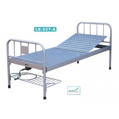 Tube bedside single-shaking bed with steel plate surface