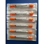 Insulin syringe with needles