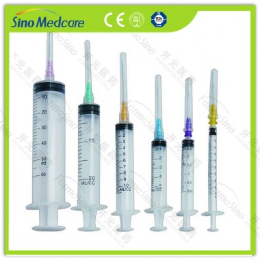 medical disposable syringes with needle