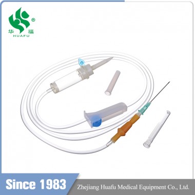 HUAFU manufacturer produce medical infusion set with hypodermic needle with CE and ISO certificate
