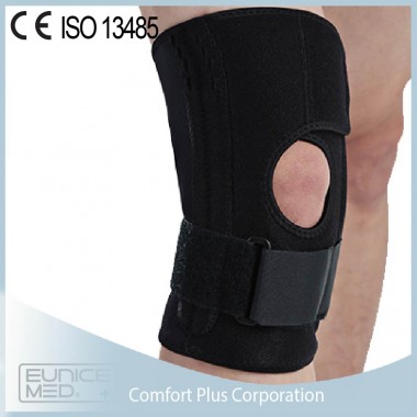 Knee support with patella wrap