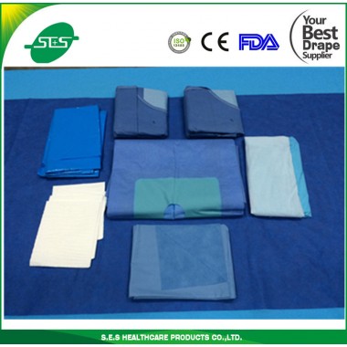 Disposable High Quality Sterile Medical Knee Arthroscopy Drape Pack with FDA